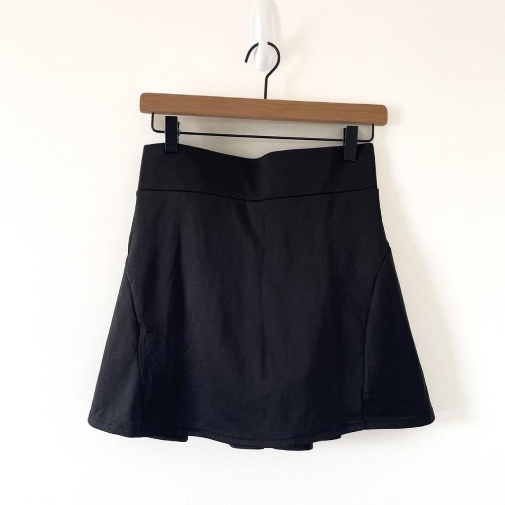 Black Pleated Mini Tennis Skort
